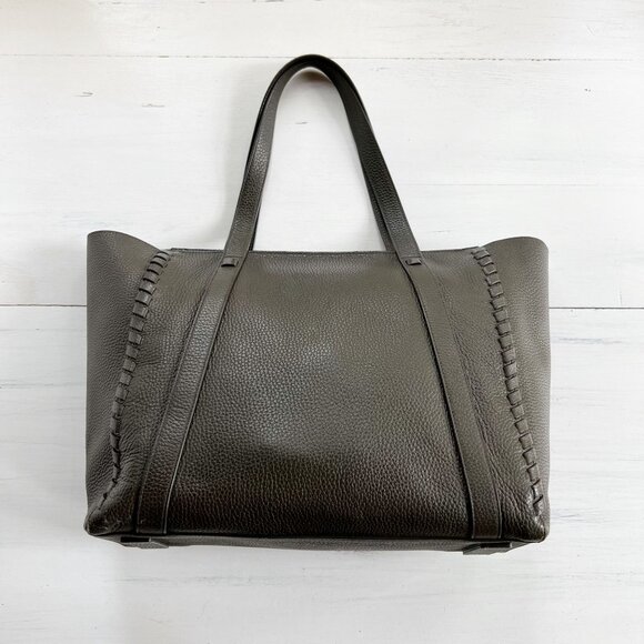 All Saints Ray East West Leather Tote WB092M in Musk Brown - Picture 7 of 16